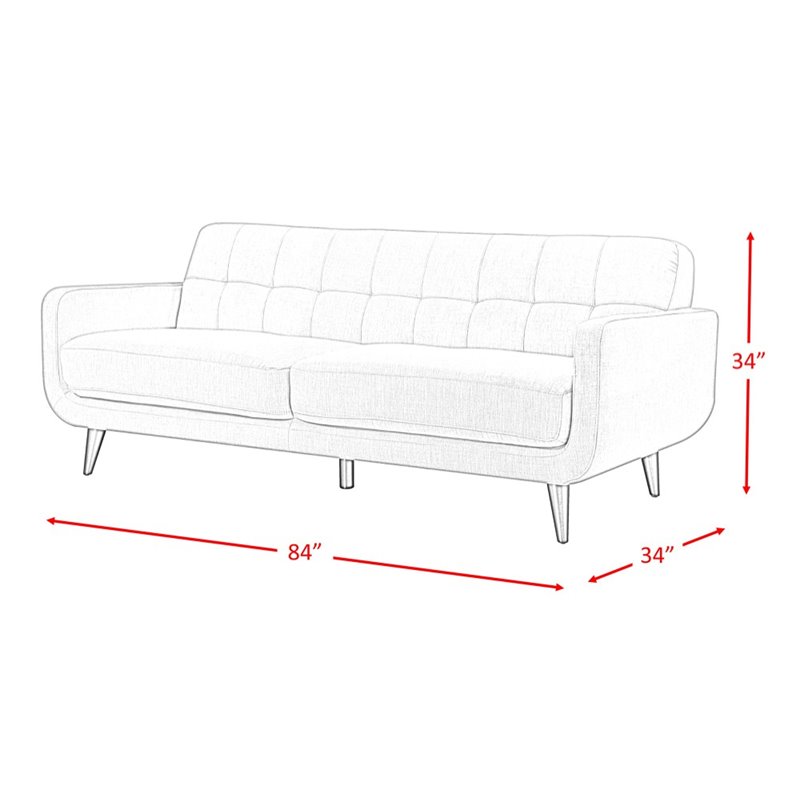 Picket House Furnishings Hailey Low Arms Sofa in Charcoal