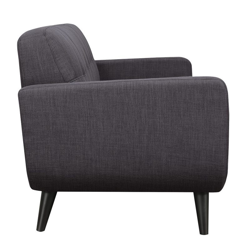 Picket House Furnishings Hailey Low Arms Sofa in Charcoal
