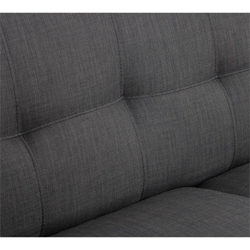Picket House Furnishings Hailey Low Arms Sofa in Charcoal