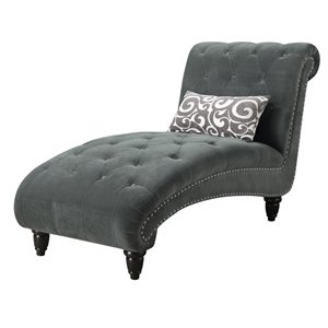 picket house furnishings twine chaise lounge with pillow