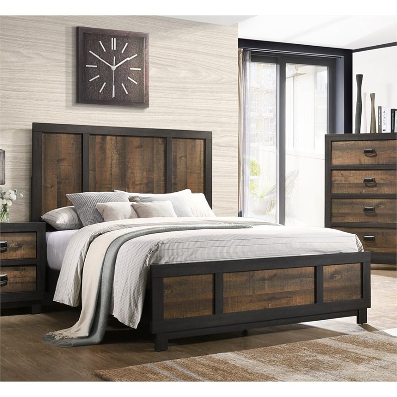 Picket House Furnishings Harrison King Panel Bed in Walnut