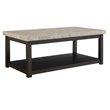 Picket House Furnishings Caleb Marble Top Coffee Table in Espresso