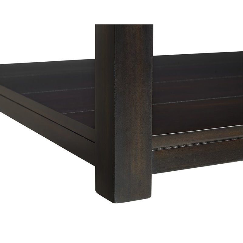 Picket House Furnishings Caleb 2 Piece Marble Top Coffee Table Set in Espresso