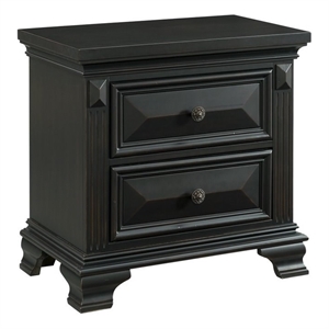 picket house furnishings trent 2 drawer nightstand in antique black