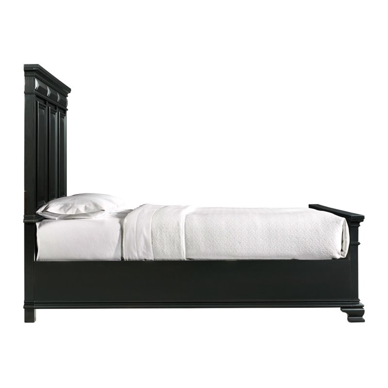 Picket House Furnishings Trent King Panel Bed in Antique Black Cymax