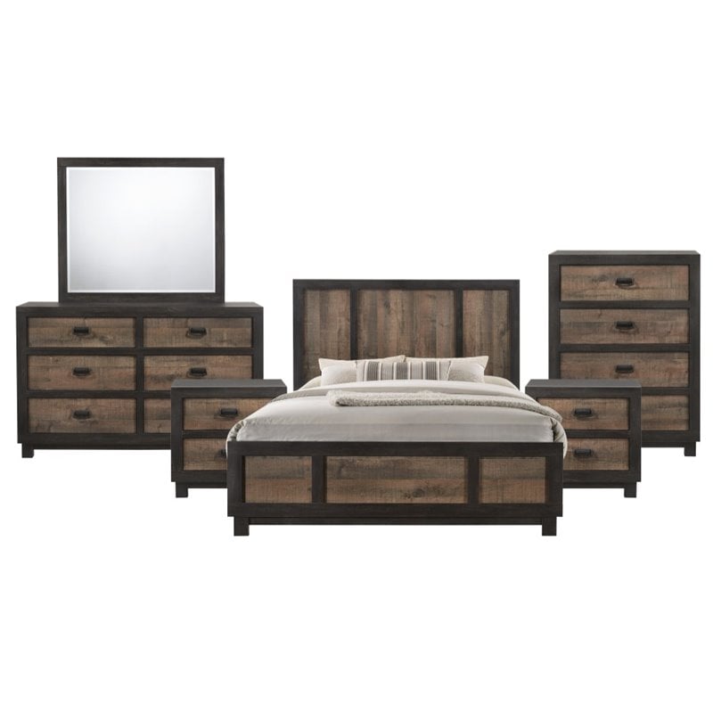 Picket House Furnishings Harrison 6 Piece King Panel Bedroom Set