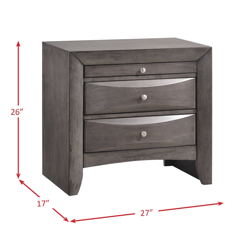 Picket House Furnishings Madison Queen Storage 4 Piece Bedroom Set in Gray