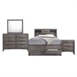 Picket House Furnishings Madison Queen Storage 4 Piece Bedroom Set in Gray