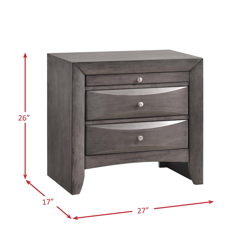 Picket House Furnishings Madison Queen Storage 5 Piece Bedroom Set in Gray