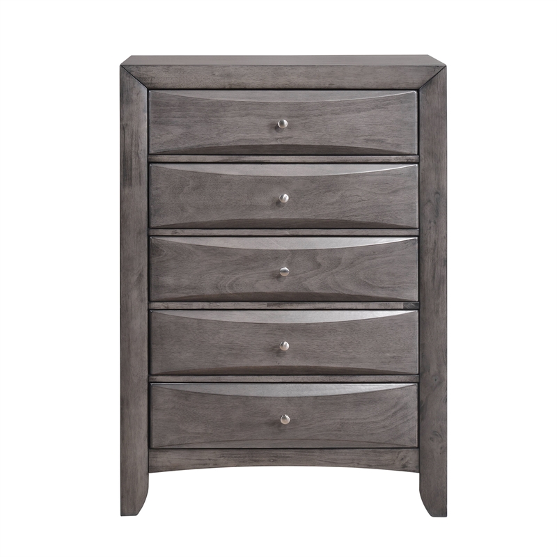 Picket House Furnishings Madison Queen Storage 5 Piece Bedroom Set in Gray