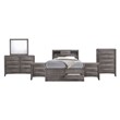 Picket House Furnishings Madison Queen 6 Piece Bedroom Set in Gray