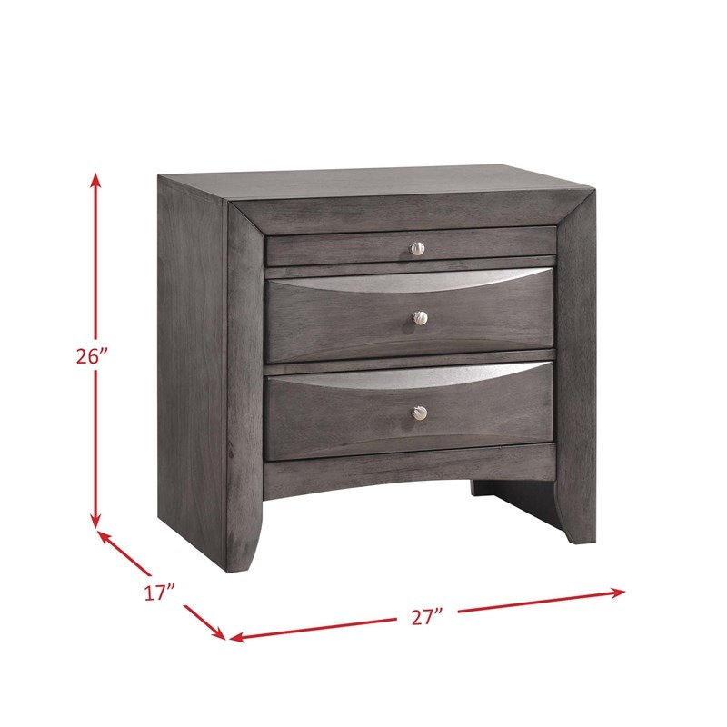 Picket House Furnishings Madison Queen 6 Piece Bedroom Set in Gray