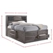 Picket House Furnishings Madison King Storage 6 Piece Bedroom Set in Gray