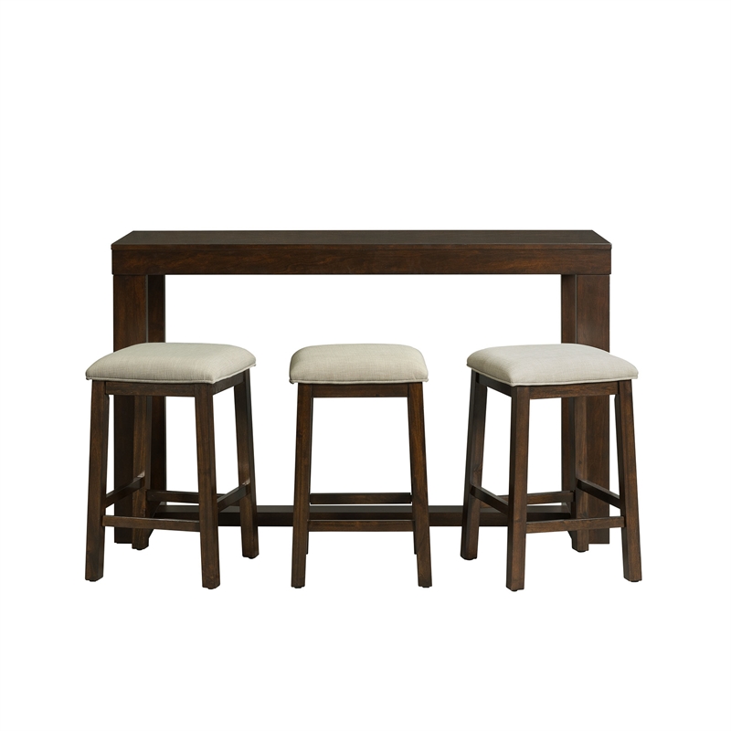 Picket House Furnishings Drew Multipurpose Bar Table Set in Brown