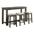 Picket House Furnishings Stanford Multipurpose Wood Bar Table Set in Gray