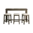 Picket House Furnishings Stanford Multipurpose Wood Bar Table Set in Gray
