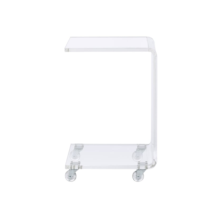 Picket House Furnishings Peek Acrylic Snack Table in Clear