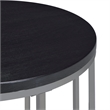 Picket House Furnishings Kendall Round End Table in Black/Chrome