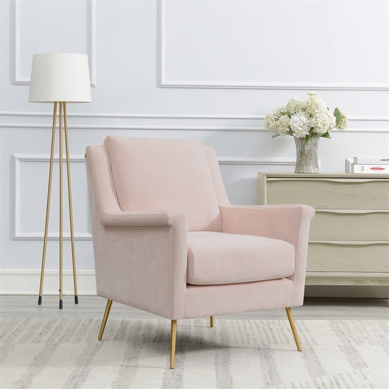 picket house furnishings lincoln accent chair in blush