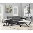 Picket House Furnishings Conner Square Marble Top Coffee Table in White/Black