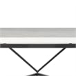Picket House Furnishings Conner Square Marble Top Coffee Table in White/Black