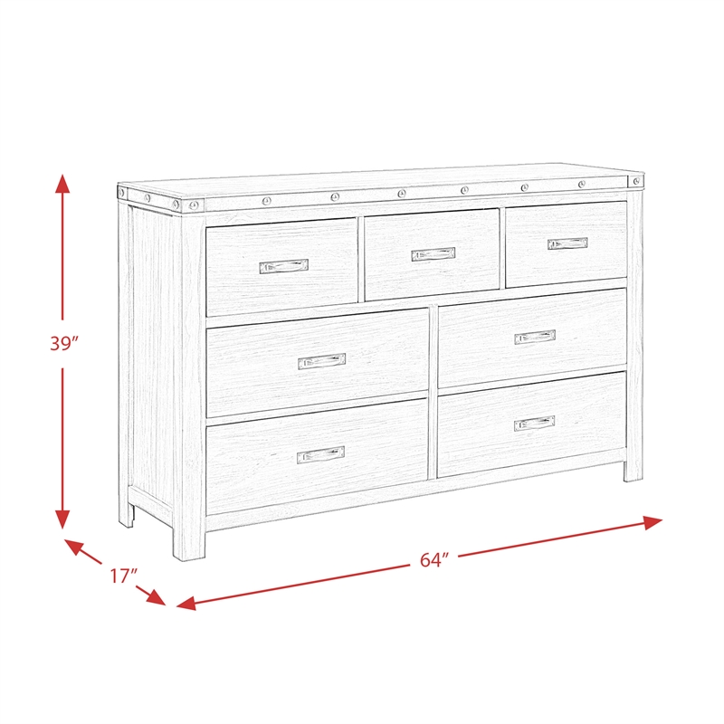 Picket House Furnishings Montauk 7-Drawers Bedroom Dresser