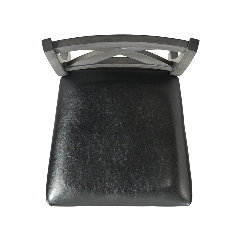 Picket House Furnishings Alexa 7PC Standard Height Dining Set in Gray