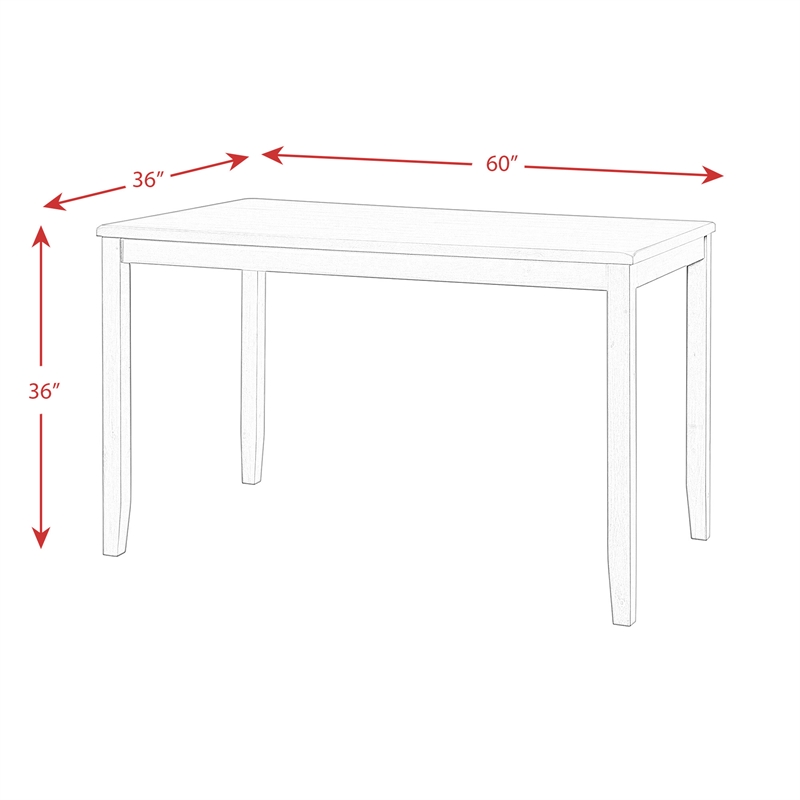 Picket House Furnishings Alexa Solid Wood 7PC Counter Height Dining Set in Gray