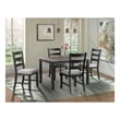 Picket House Furnishings Kona Gray 5PC Wood Dining Set in Black