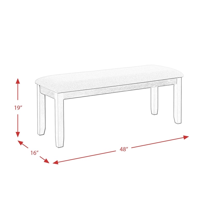Picket House Furnishings Kona 6PC Dining Set in Wire Brush/Gray