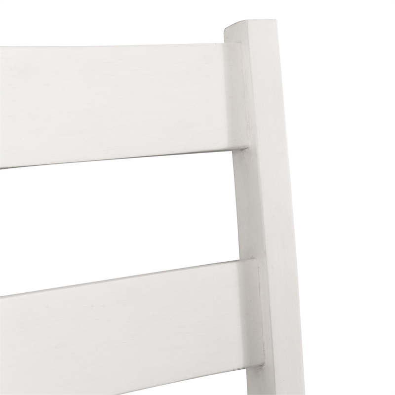 Picket House Furnishings Kona 5PC Counter Height Dining Set in Walnut/White