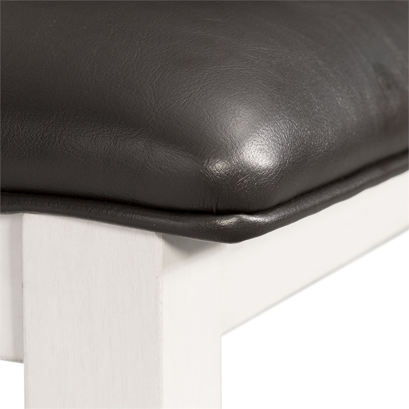 Picket House Furnishings Kona 5PC Counter Height Dining Set in Walnut/White