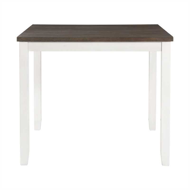 Picket House Furnishings Kona 5PC Counter Height Dining Set in Walnut/White