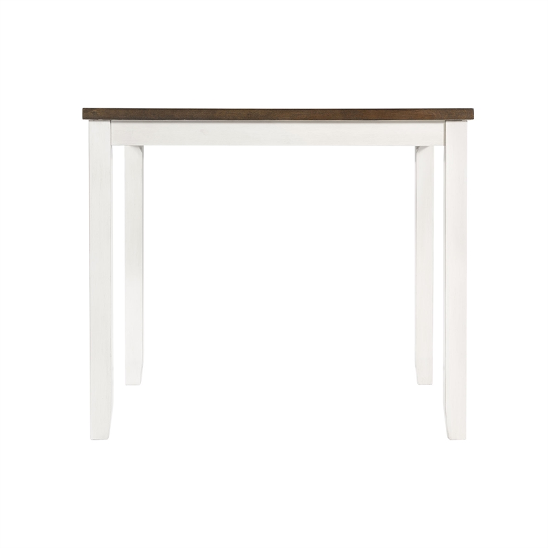 Picket House Furnishings Kona 5PC Counter Height Dining Set in Walnut/White