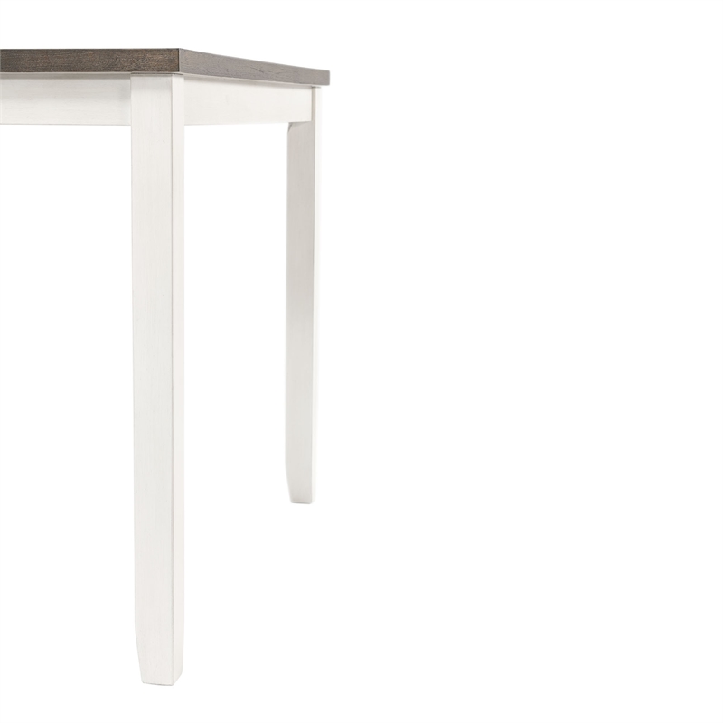 Picket House Furnishings Kona 5PC Counter Height Dining Set in Walnut/White