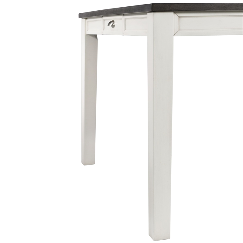 Picket House Jamison Two Tone 7 Piece Counter Height Dining Set in White