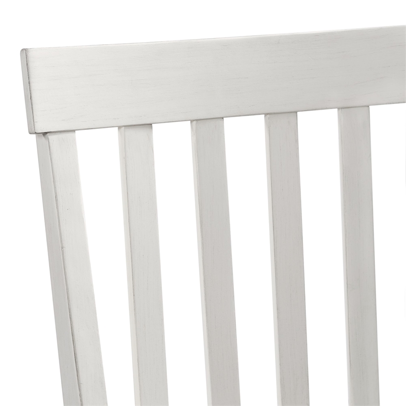 Picket House Jamison Two Tone 7 Piece Counter Height Dining Set in White