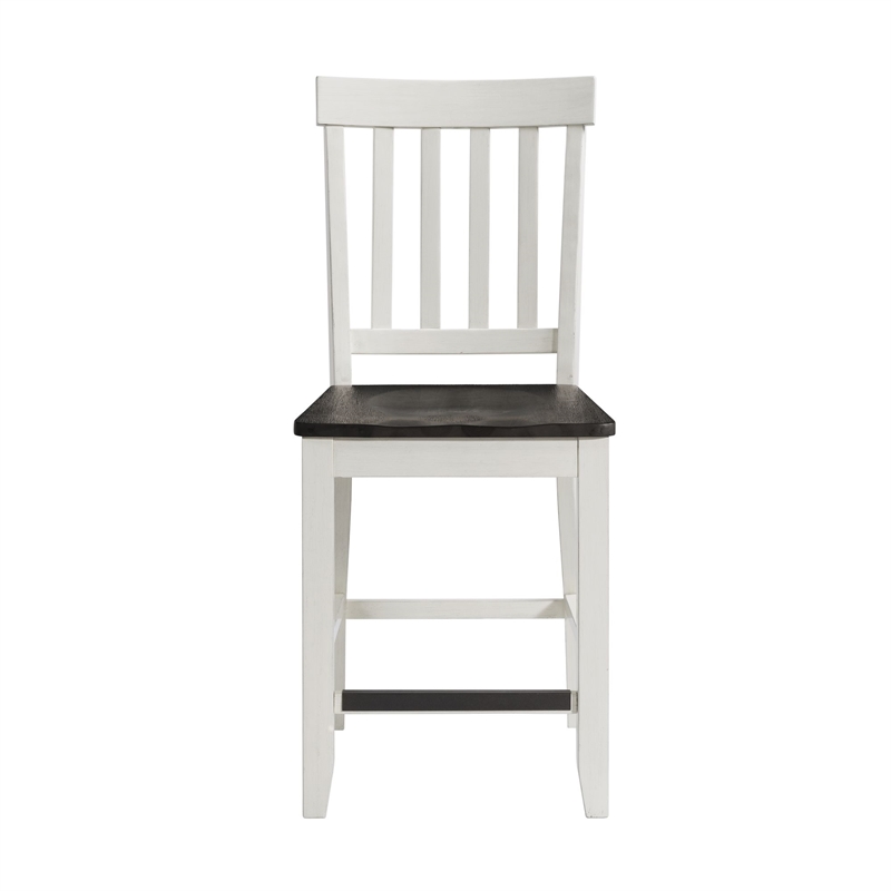 Picket House Jamison Two Tone 7 Piece Counter Height Dining Set in White