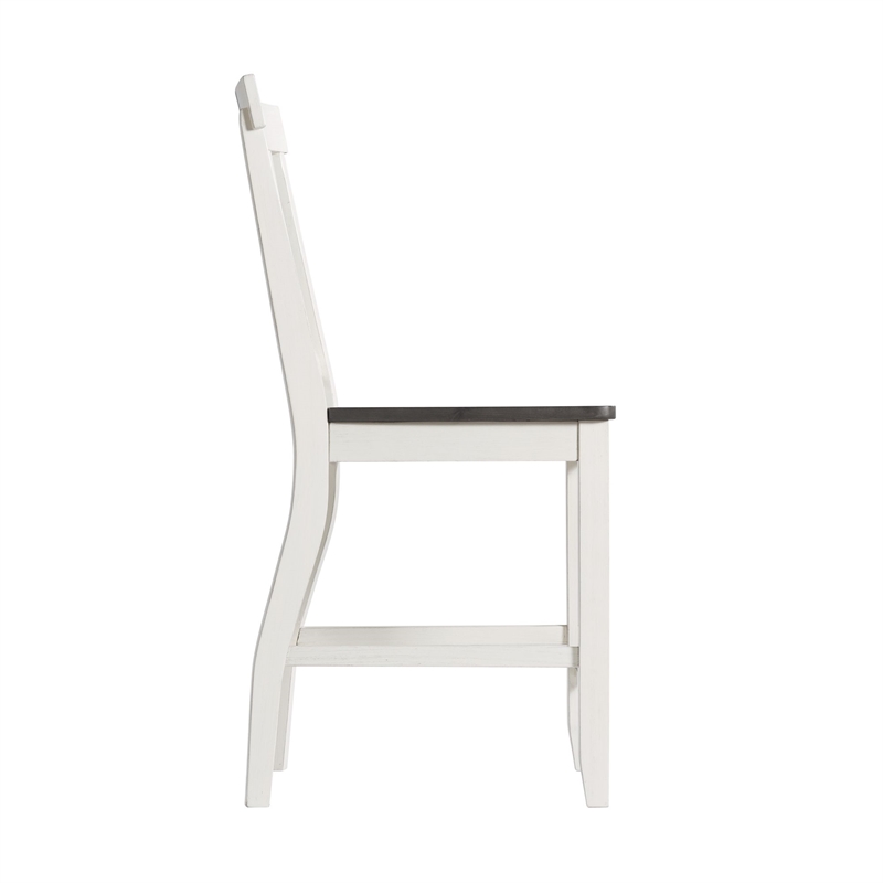 Picket House Jamison Two Tone 7 Piece Counter Height Dining Set in White