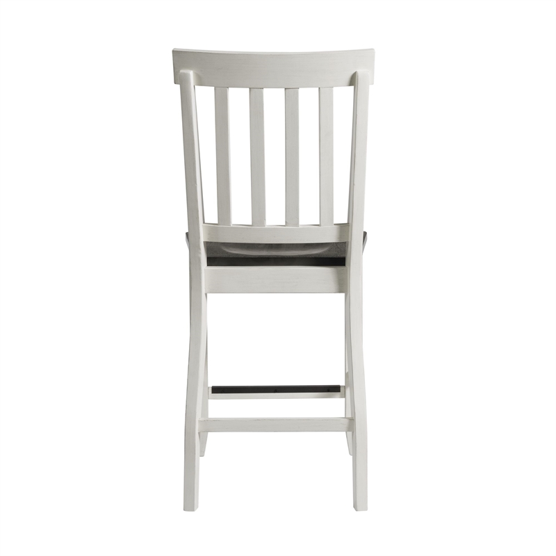 Picket House Jamison Two Tone 7 Piece Counter Height Dining Set in White