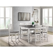 Picket House Jamison Two Tone 7 Piece Counter Height Dining Set in White