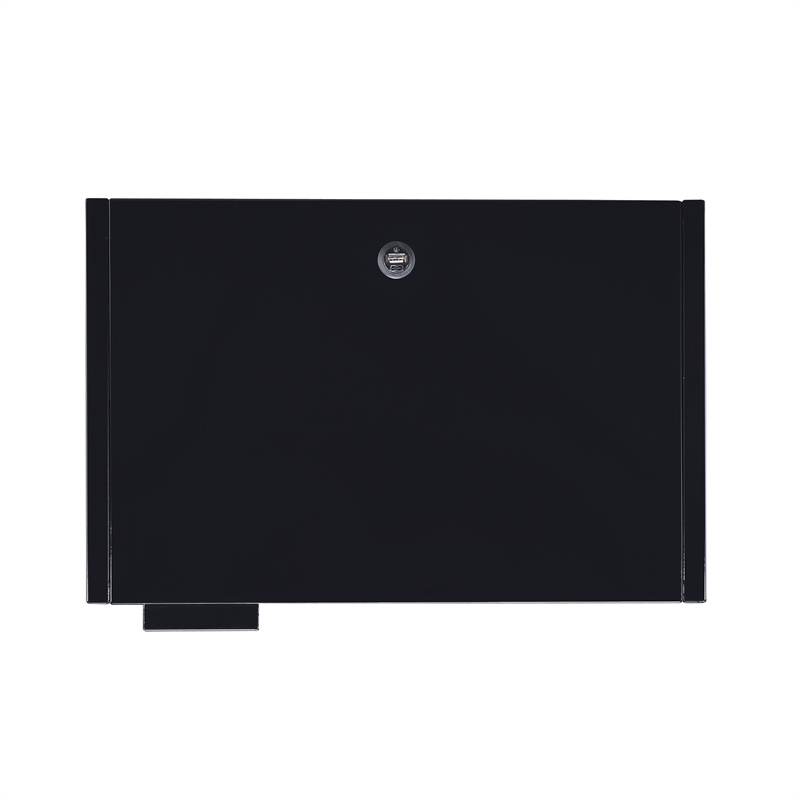 Picket House Furnishings Gemma Metal Nightstand with USB Port in Black