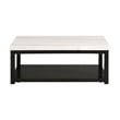 Picket House Furnishings Evie Marble Rectangle Coffee Table in White/Black