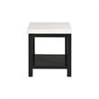 Picket House Furnishings Evie Wood Frame and Marble Top End Table in White/Black