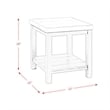 Picket House Furnishings Evie Wood Frame and Marble Top End Table in White/Black