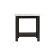 Picket House Furnishings Evie Wood Frame and Marble Top End Table in White/Black