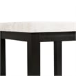 Picket House Furnishings Evie Wood Frame and Marble Top End Table in White/Black