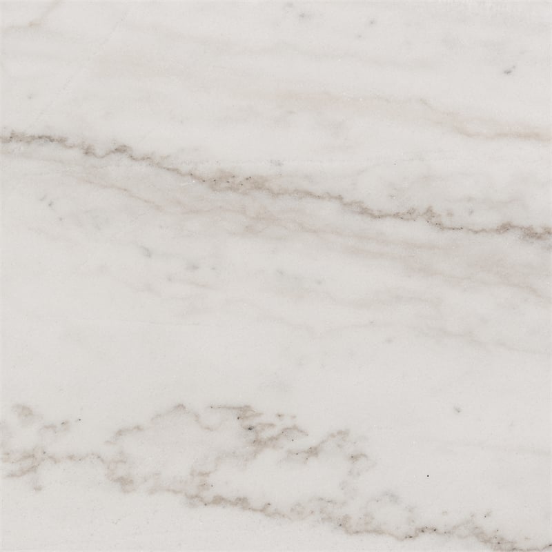 Picket House Furnishings Evie Wood Frame and Marble Top End Table in White/Black