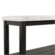Picket House Furnishings Evie Wood Frame & Marble Top Console Table-White/Black