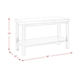 Picket House Furnishings Evie Wood Frame & Marble Top Console Table-White/Black